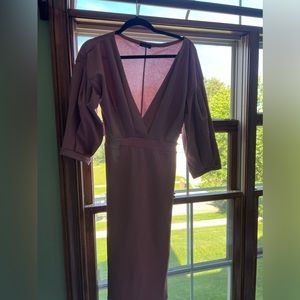 Off the shoulder mauve dress